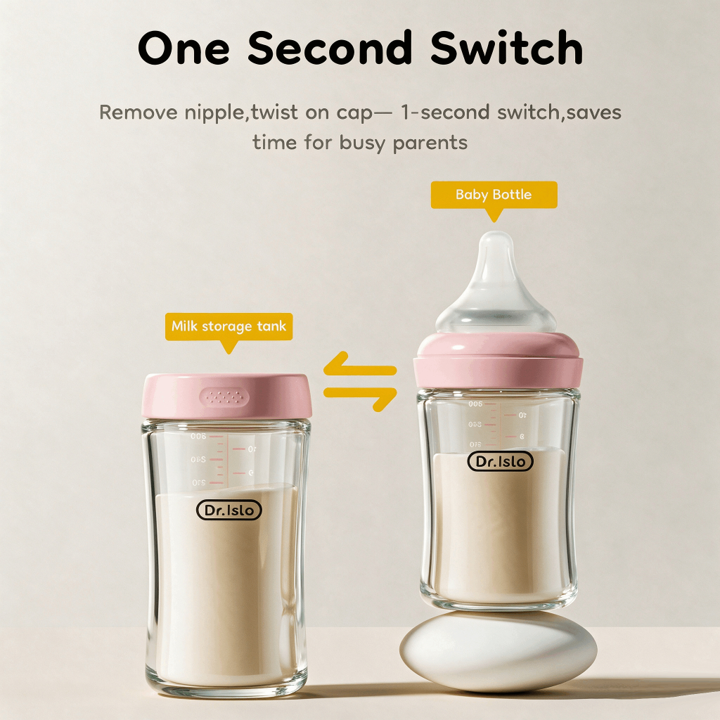 Botol ASI Kaca Dr.isla 90ml 160ml 240ml BPA Free Sertifikasi Kemenkes Foto 3