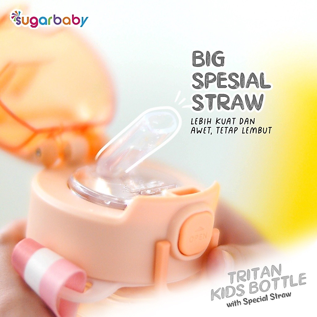 Sugar Baby Tritan Kid Bottle Special Straw Botol Minum Anak 400 ml Anti Bocor Foto 5