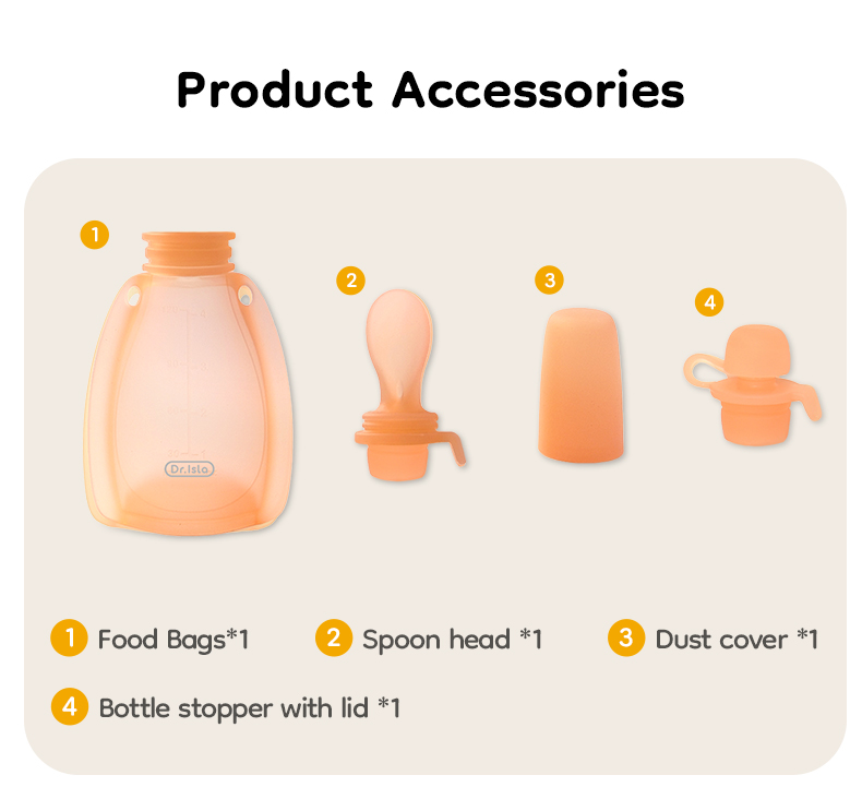 Kantong ASI Dr.Isla MSB18 Silicone Ziplock Reusable Tempat Makan Bayi Portable Foto 8