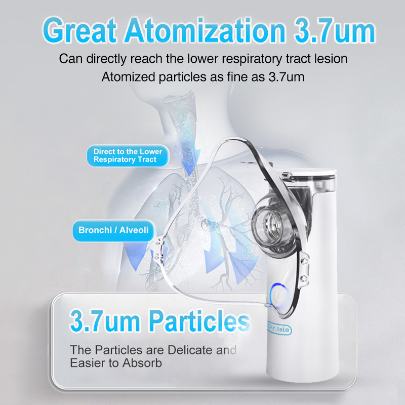 Dr.isla Nebulizer Portable USB N6 Alat Terapi Uap Pernapasan Asma untuk Anak & Dewasa Foto 4