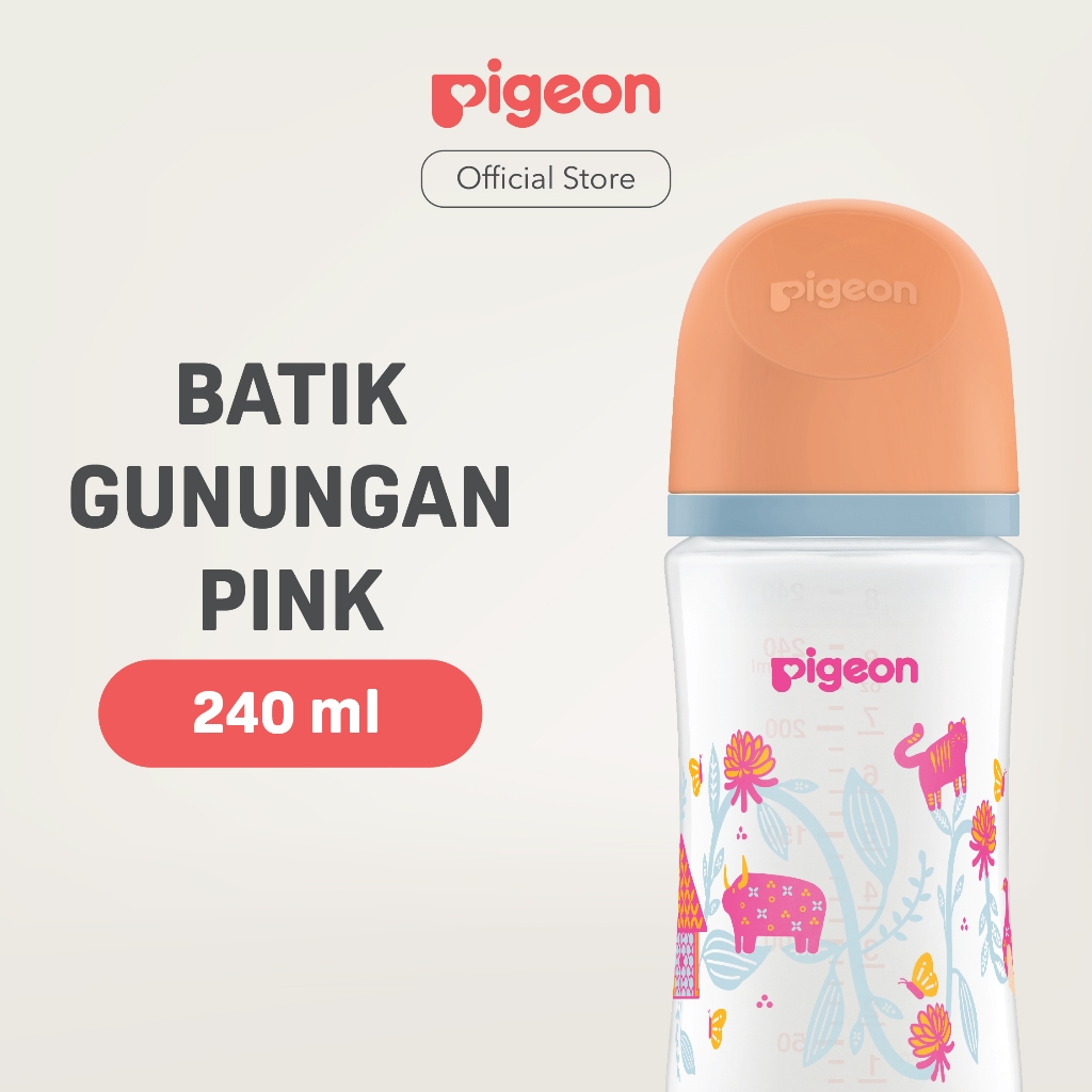 Botol Susu Bayi Pigeon BPP Wide Neck Batik Gunungan 160ml Anti Kolik dengan SofTouch Foto 6