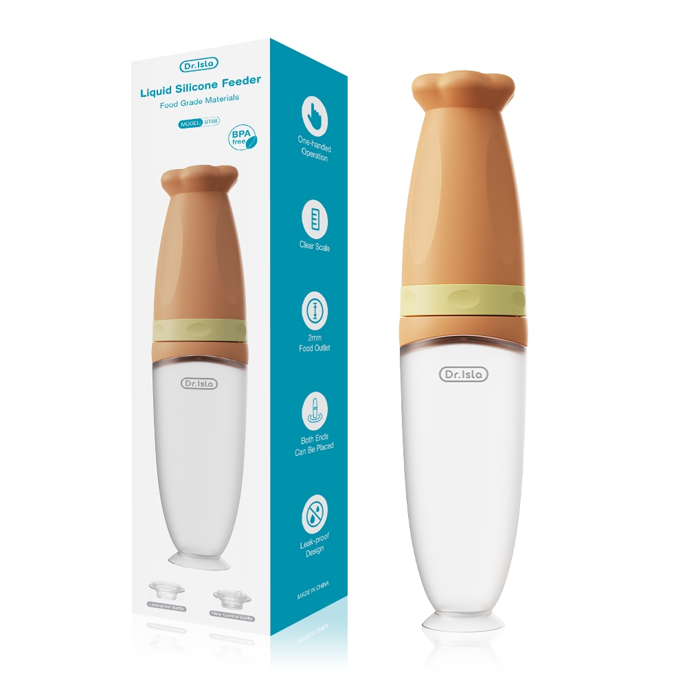 Dr.isla Baby Feeder Spoon Silicone Sendok Makan Bayi 2 in 1 Portable MPASI Model Foto 6