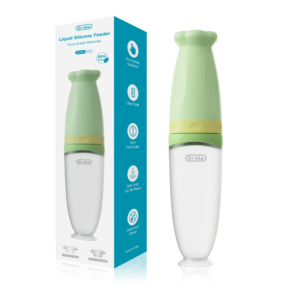 Dr.isla Baby Feeder Spoon Silicone Sendok Makan Bayi 2 in 1 Portable MPASI Model Foto 5