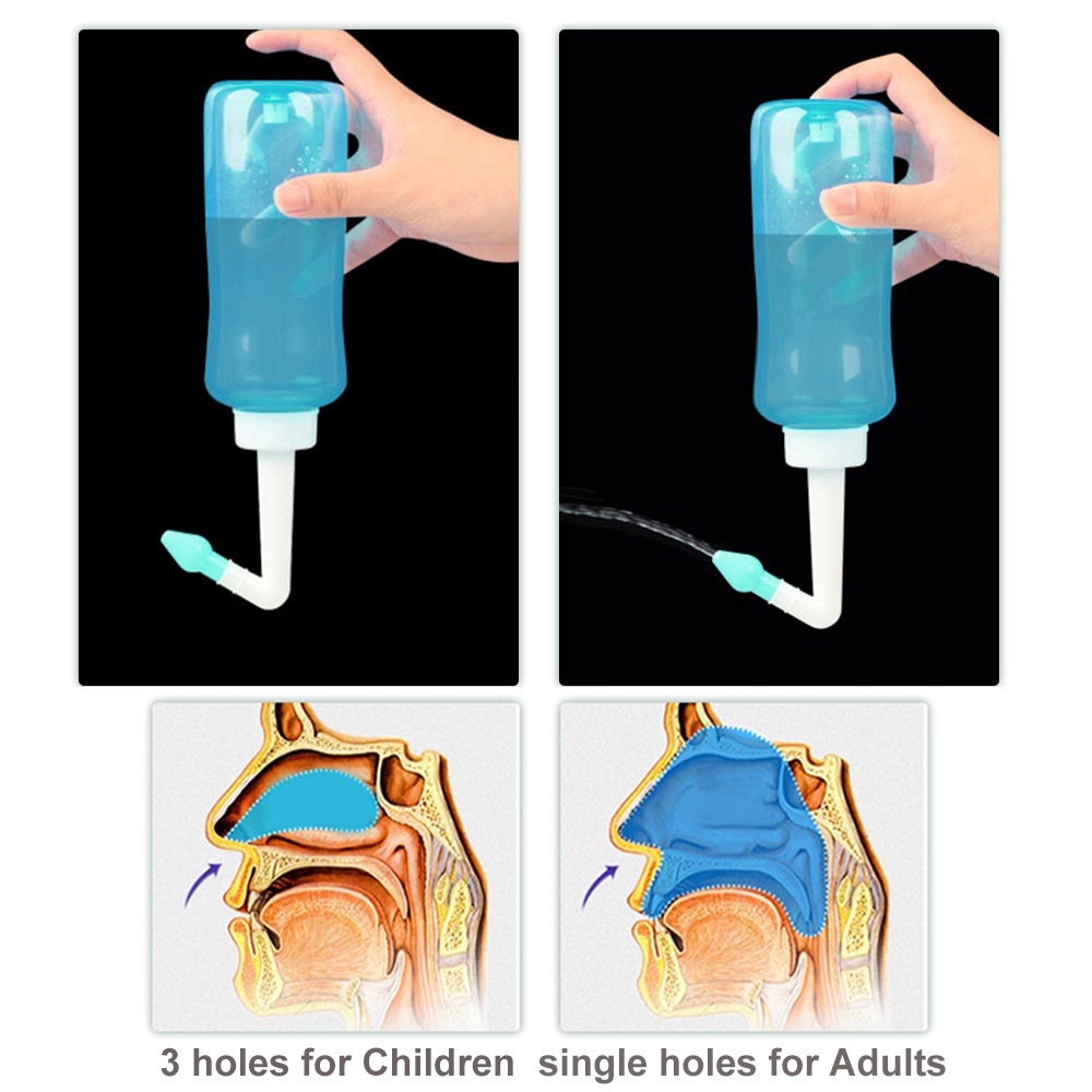 Dr.Isla YT300 Botol Waterpulse Neti Pot 300ml Alat Cuci Hidung Sinusitis Dewasa Anak Foto 4