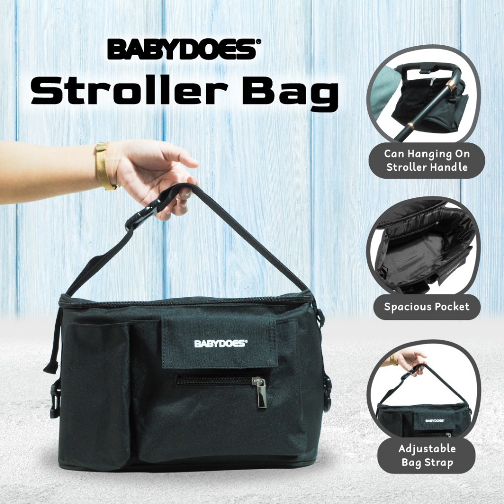 Babydoes Aksesoris Stroller Universal Set Cup Holder & Diaper Bag Anti Friction Pad Foto 5
