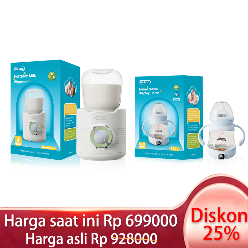 Dr.isla Penghangat Botol Susu Portable N38 LED Display 6 Adaptor Baterai Tahan Lama Foto 6