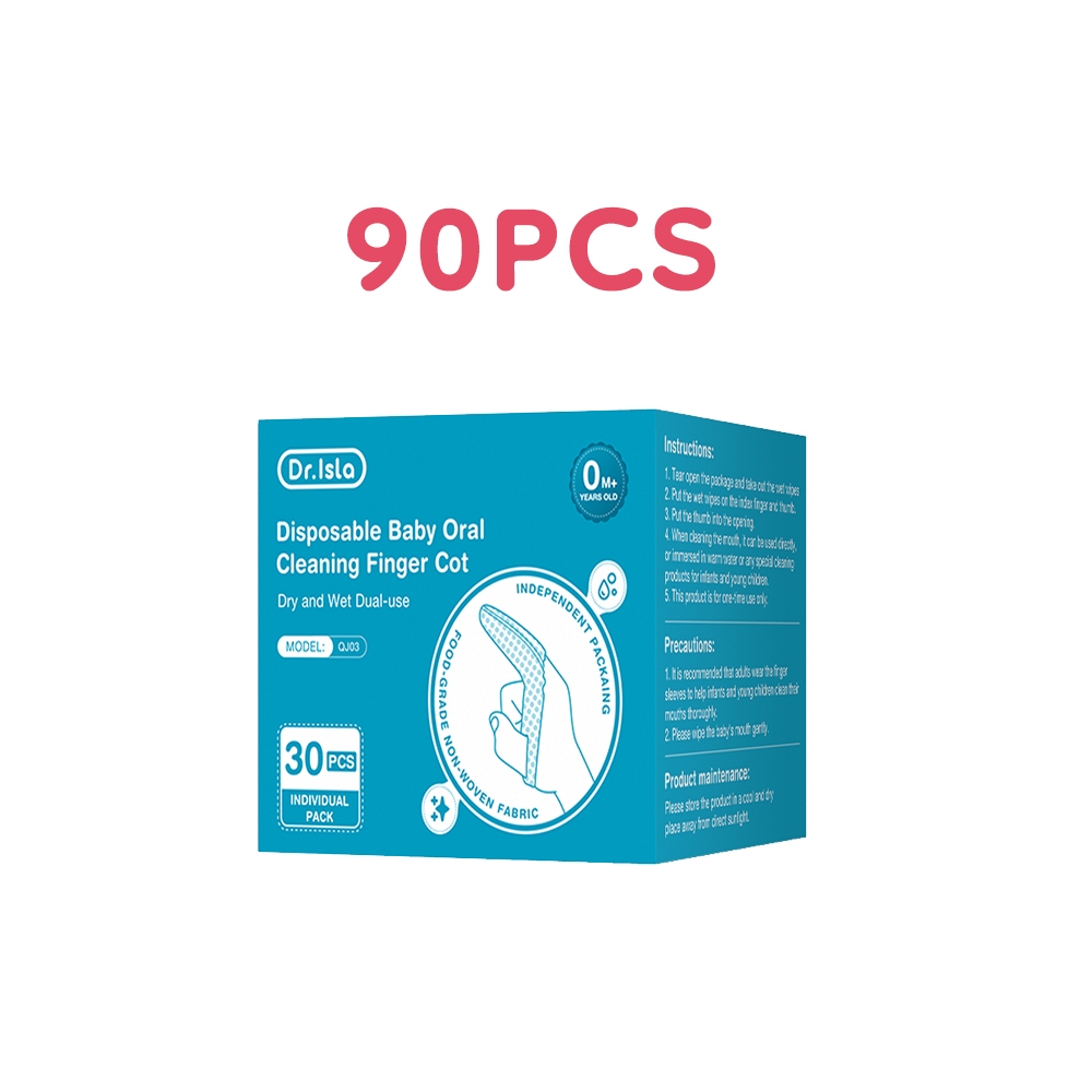 Dr.isla Oral Cleaner Finger Wipes Pembersih Lidah Gigi Mulut Bayi QJ03 30 Lembar Foto 6
