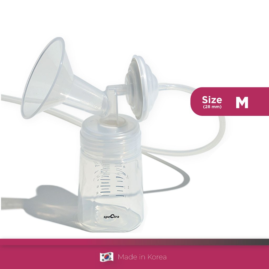 Spectra Breastshield Set 28mm Medium (M) Corong Pompa ASI + Botol PP 160ml Foto 2