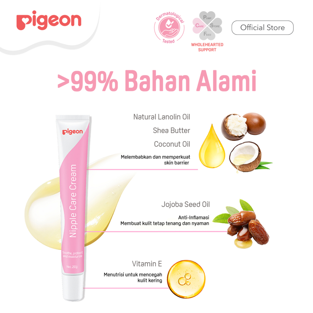 Pigeon Selfcare Bundling Breast Pads 12pcs & Nipple Care Cream 20g Untuk Ibu Menyusui Foto 5