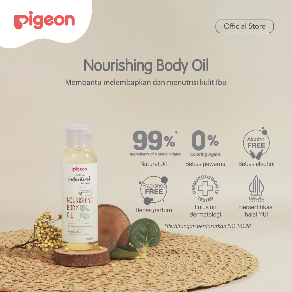 Pigeon Botanical Mum's Skincare Kit Cream Stretch Mark Firming Gel Body Oil Foto 4