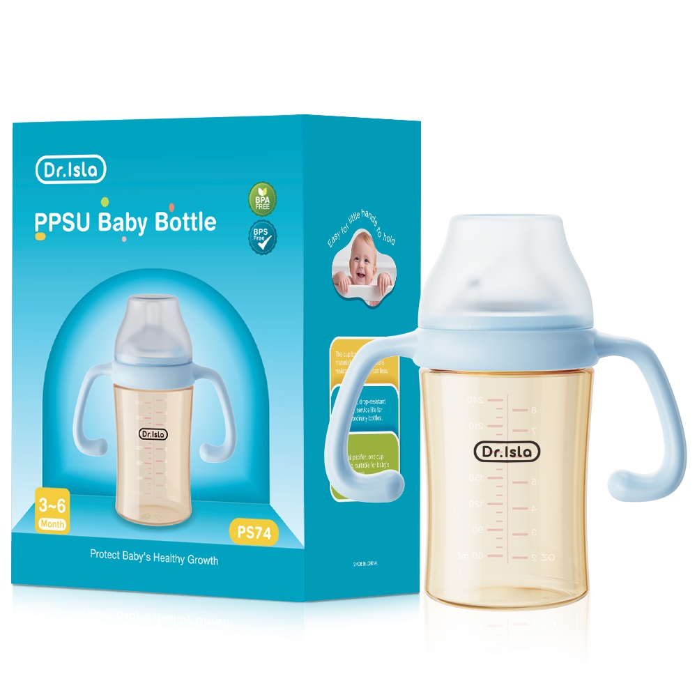 Botol Susu Bayi Dr.isla PS74 PPSU Dot Miring Indicator Suhu 160ml 240ml 330ml Foto 7