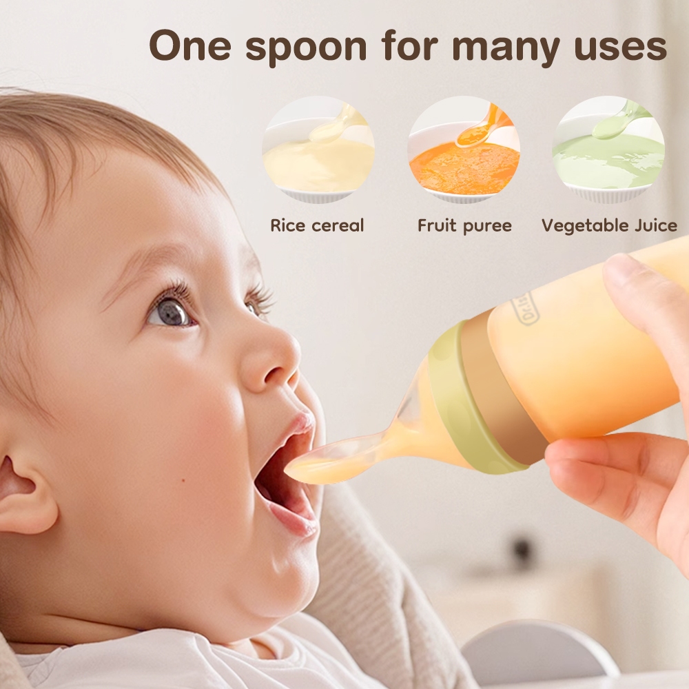 Dr.isla Baby Feeder Spoon Silicone Sendok Makan Bayi 2 in 1 Portable MPASI Model Foto 3