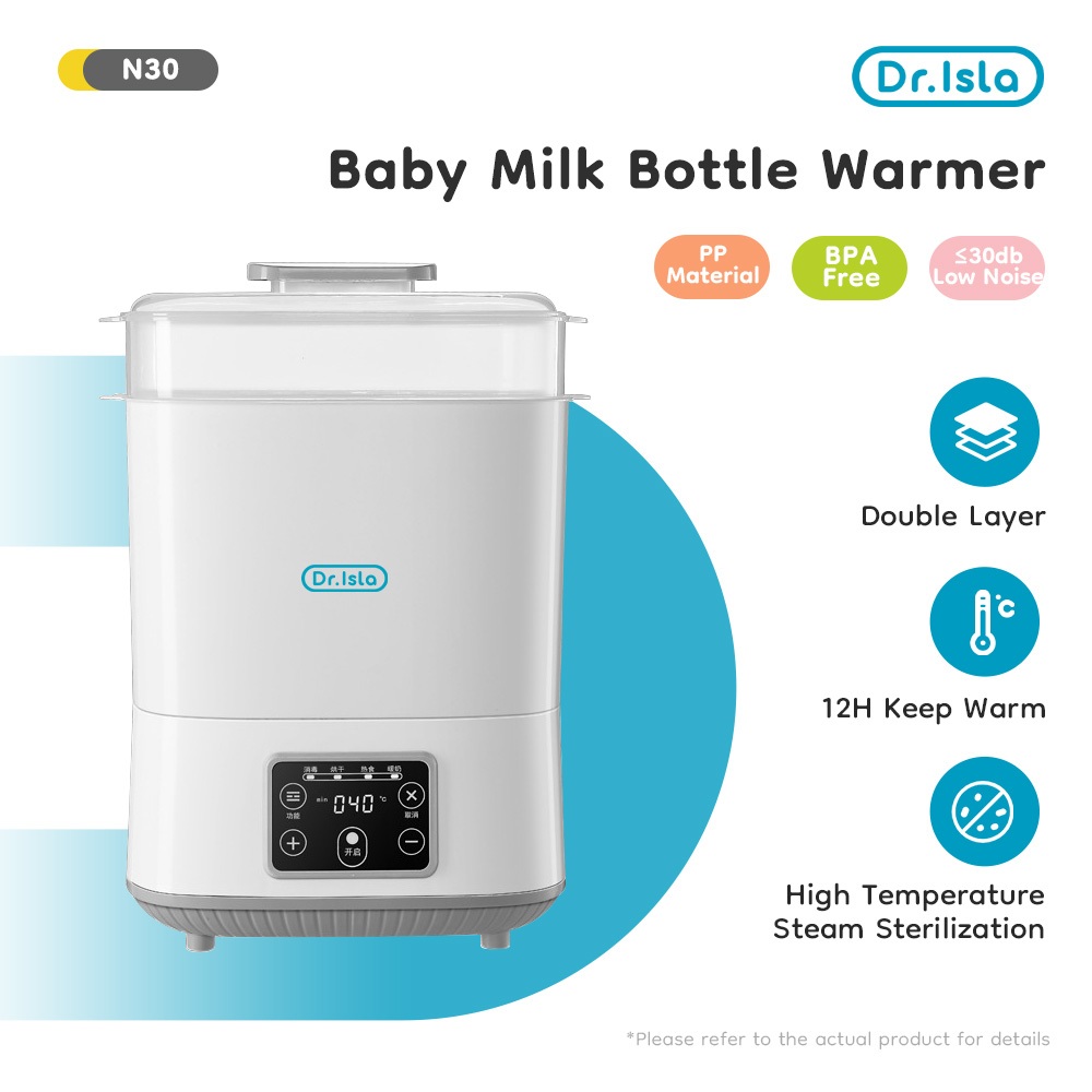 Dr.isla Sterilizer Botol Bayi N30 4 in 1 dengan Pengering Kapasitas 10 Botol BPA