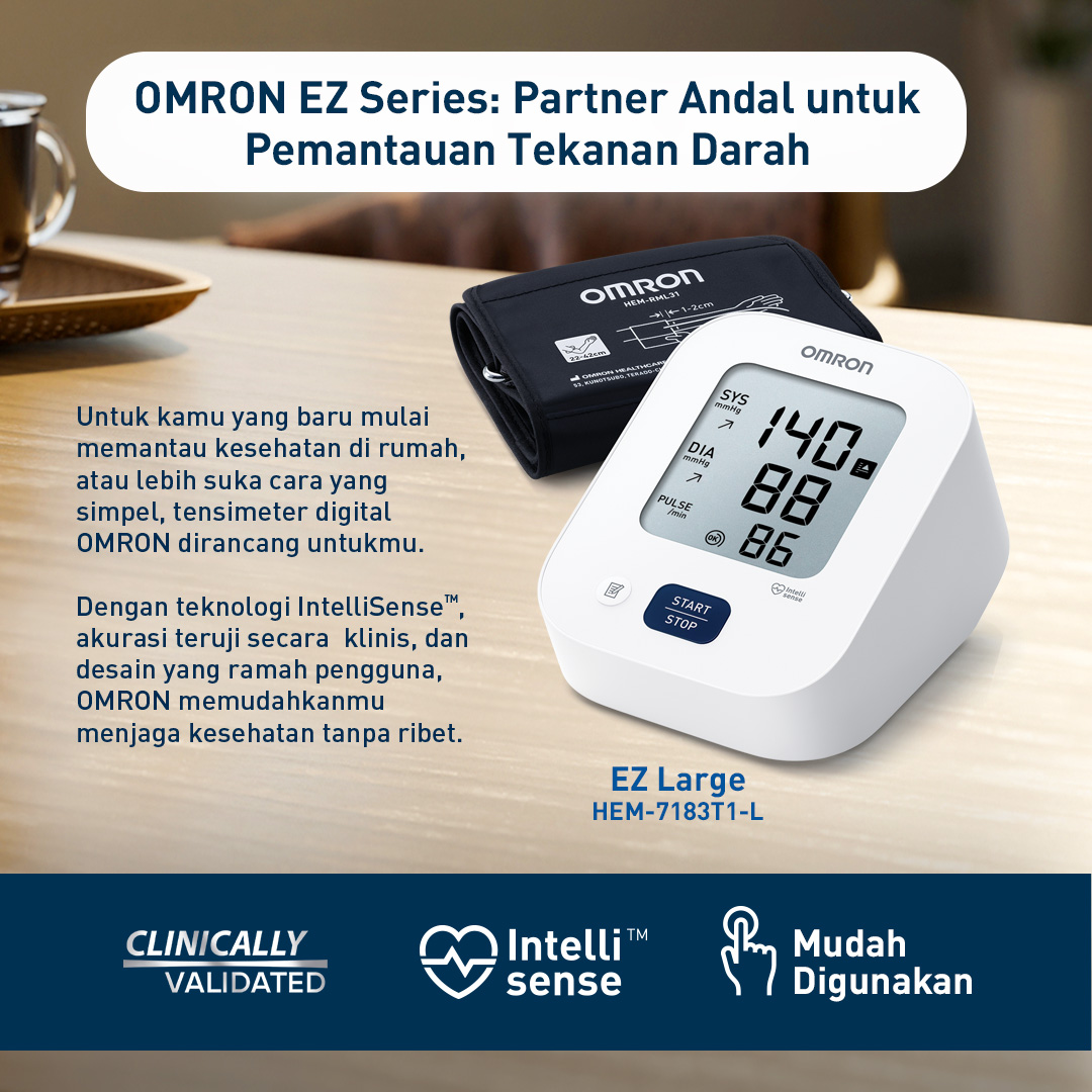 Omron HEM-7143T Tensimeter Digital Lengan Atas dengan Bluetooth Connect dan Teknologi IntelliSense Foto 8