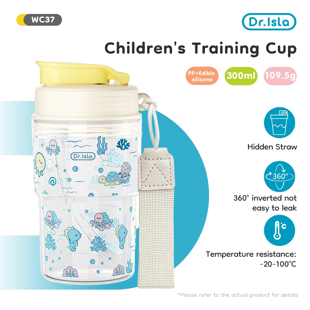 Botol Minum Anak Dr.isla Tipe WC36 BPA Free 240ml PP Food Grade Tali Gantungan