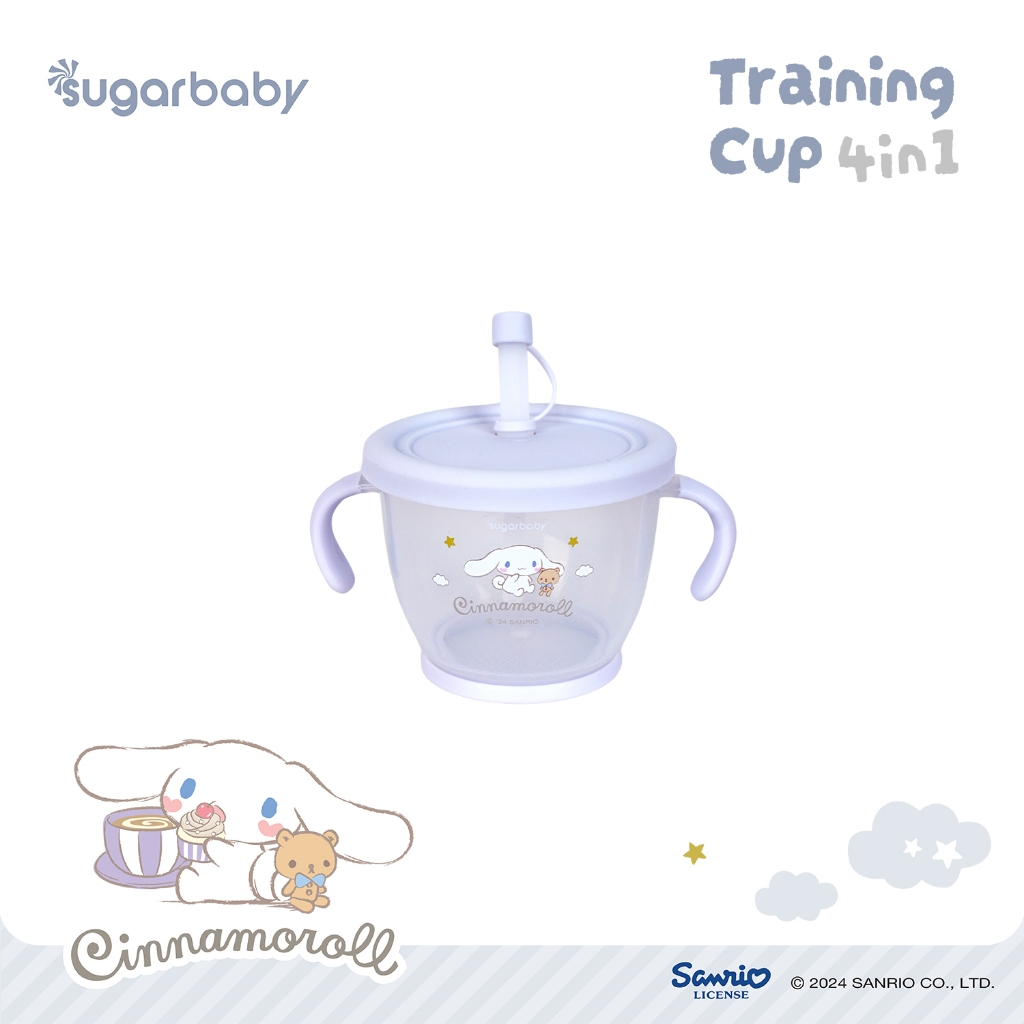 Sugarbaby Training Cup 4in1 Sanrio Collection Gelas Anak BPA Free Anti Bocor 150ml Foto 6