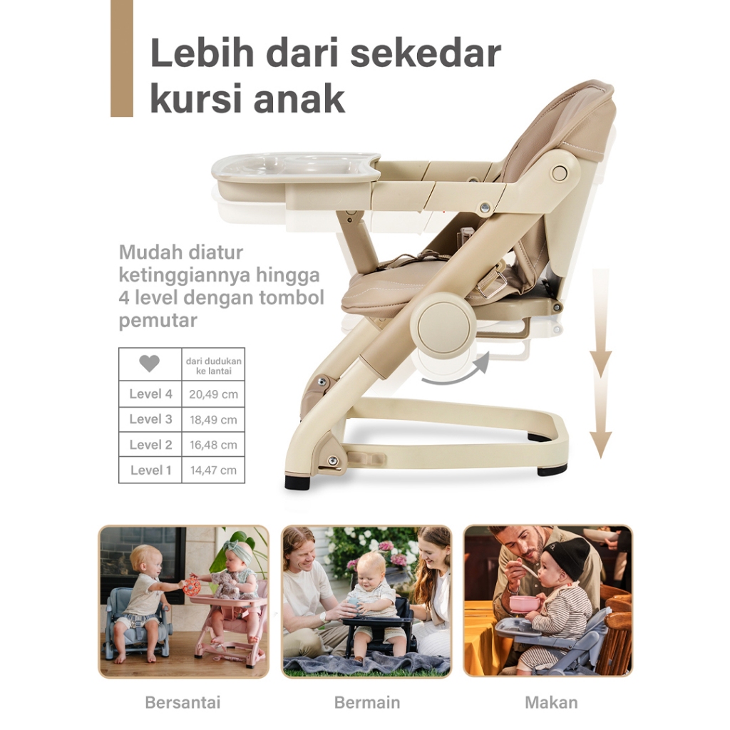 MOOIMOM Feed Me Booster Seat Pad Rose Foto 3