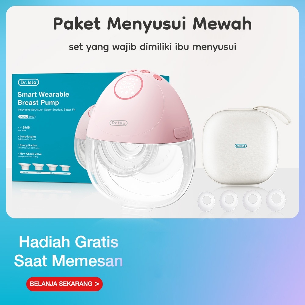 Pompa ASI Elektrik Dr.isla EB60 Handsfree Single 3 Mode 12 Kecepatan 60Kpa Foto 6
