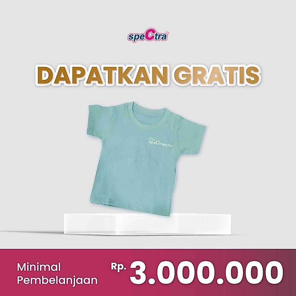 Spectra Baju Kazel Abu Apron Menyusui Ibu & Bayi Bahan Katun