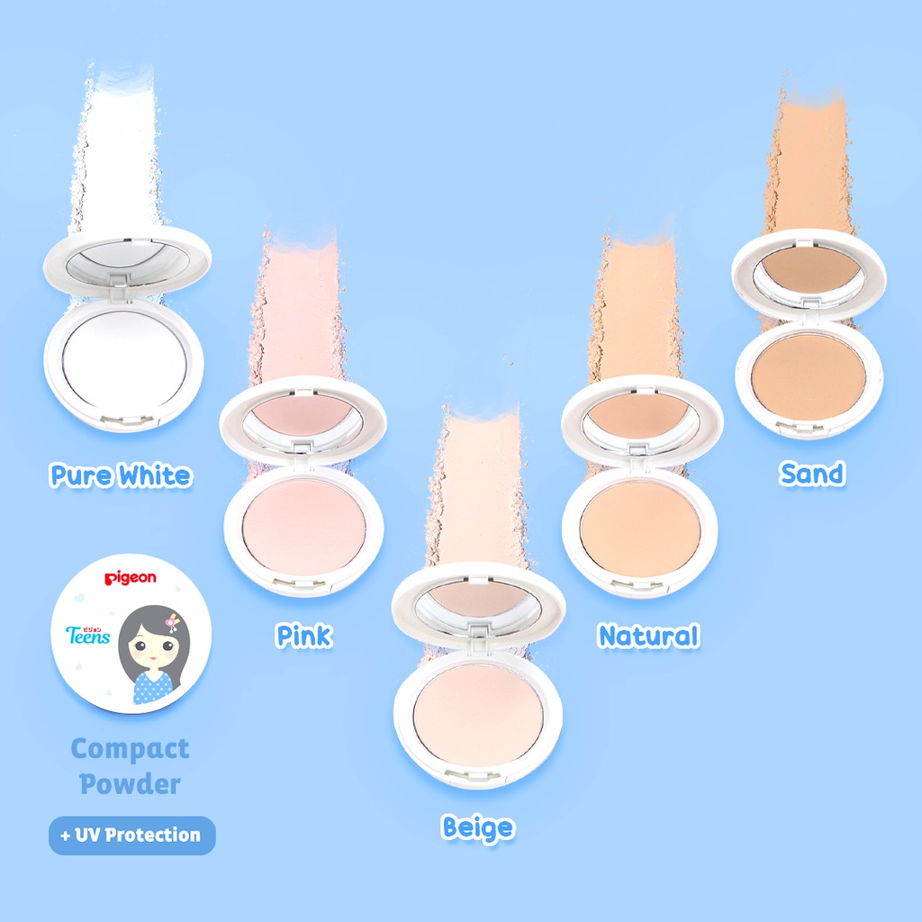 Pigeon Teens Compact Powder Refill UV Protection 14Gr Sand Non-Acnegenic Foto 3