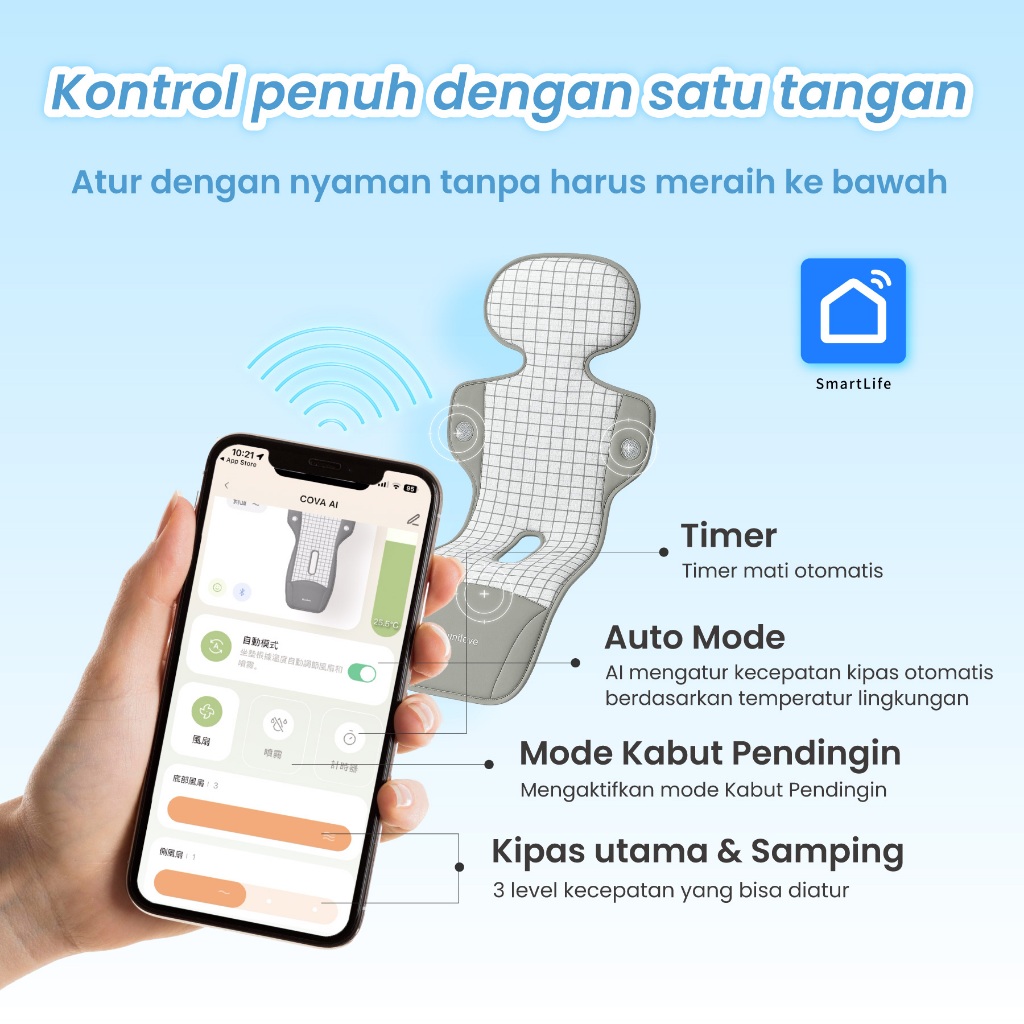 Unilove Cova Cooling Pad Mist Grey Foto 3
