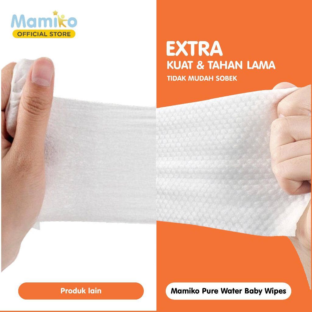 Mamiko Antibacterial Baby Wipes 80 Lembar per Pack Bundle 12 Pack Tisu Basah Anti Foto 2