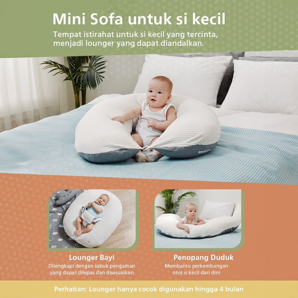 Bantal Menyusui MOOIMOM Unilove Grey Foto 7