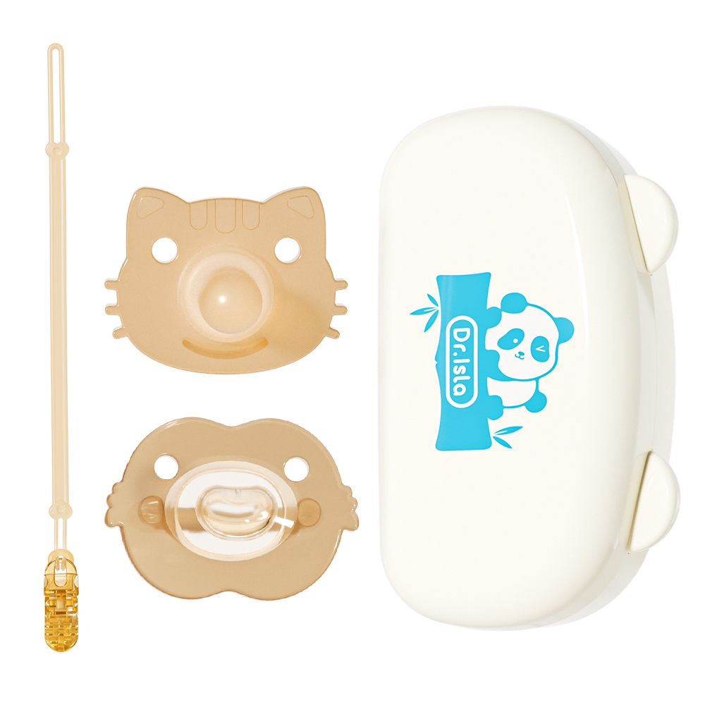 Dr.isla Empeng Bayi Orthodontic 2PCS Set 0-3 Tahun BPA Free dengan Rantai Anti Hilang Foto 5