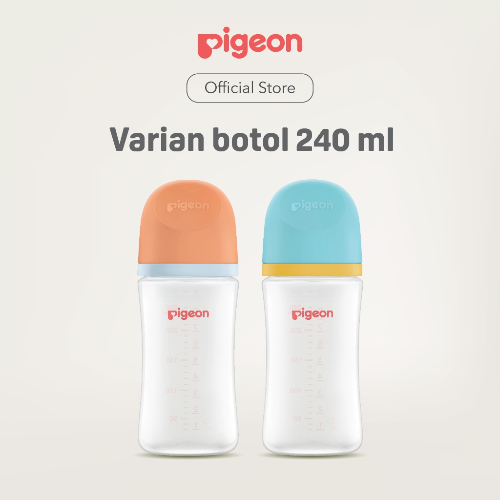 Botol Susu Pigeon Wide Neck Biomass PP 160ml Twin Pack SofTouch Nipple SS Foto 4