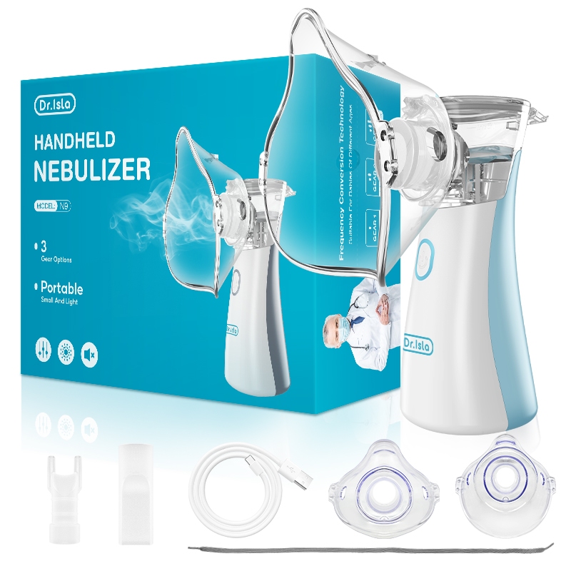 Dr.isla Nebulizer Portable Mesh N9 USB Rechargeable dengan 4 Masker Dewasa dan Anak Foto 7