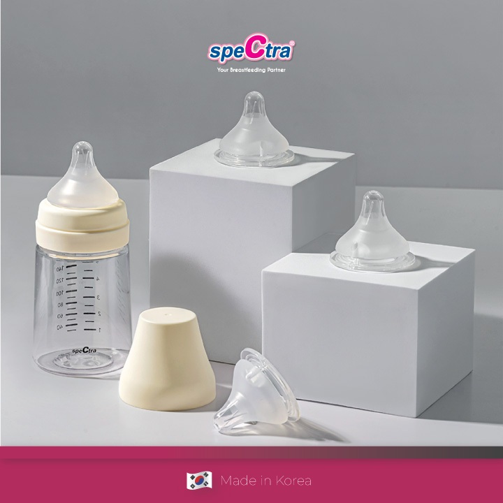 Spectra Dot Silicone Nipple Wide Neck Size L 2 Piece untuk Bayi Usia 6-9 Foto 3