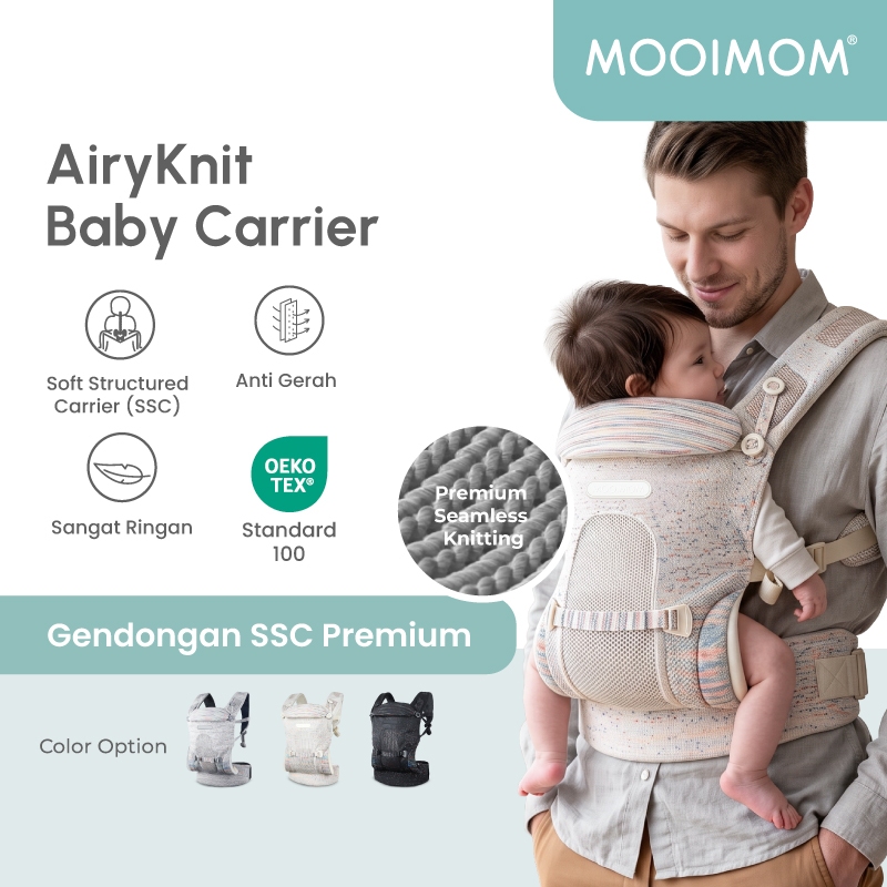 MOOIMOM AiryKnit Baby Carrier M-Shape Foto 2