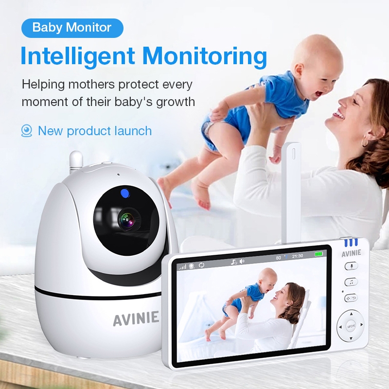 Dr.isla Baby Monitor Camera AVINIE AVM5 360 Derajat Night Vision & Voice Call Foto 2