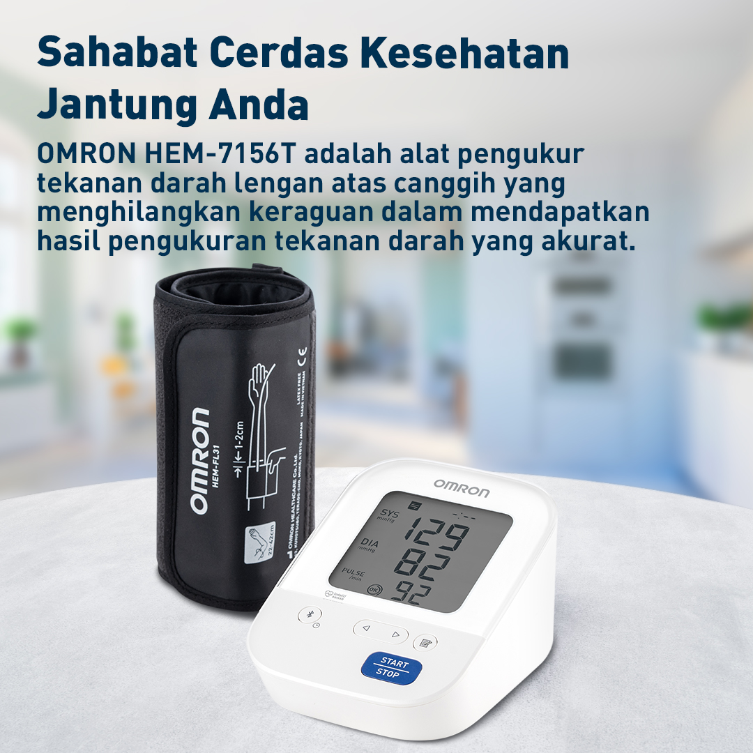 Tensimeter Digital OMRON HEM-7156T Bluetooth IntelliWrap Manset L 22-42cm Foto 5